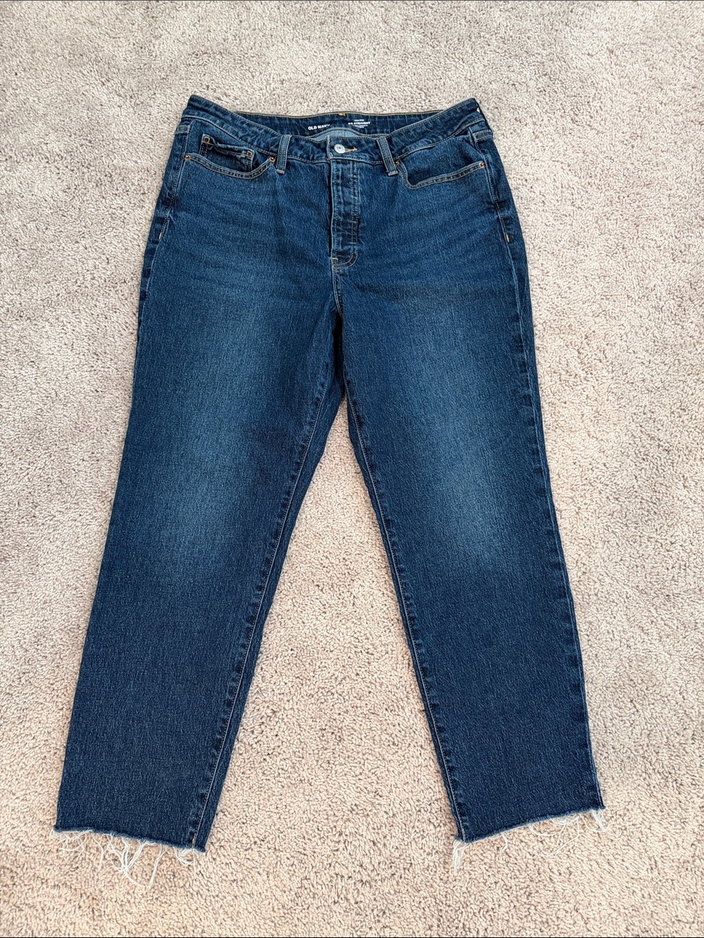 Old Navy Women’s Dark Blue OG Straight Jeans